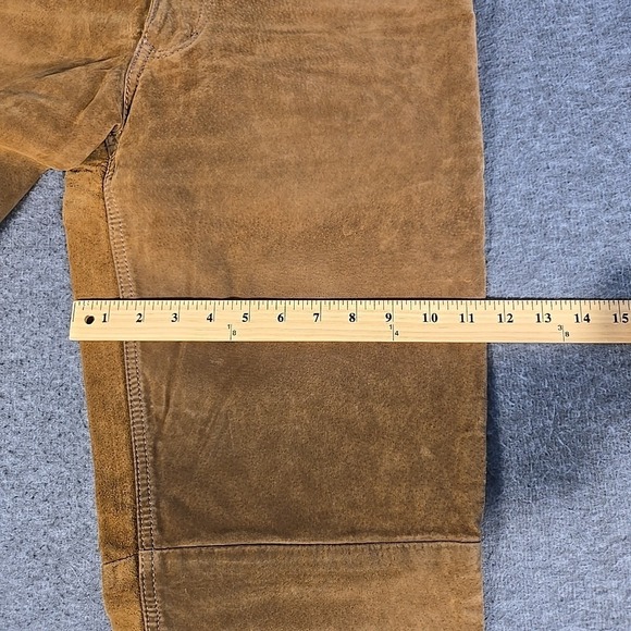 Vintage Skotts Suede Pants Mens Size 30x31 Brown Leather Straight Leg Cowboy USA - Picture 12 of 12